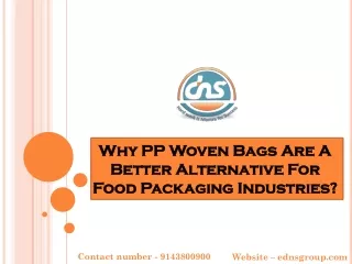 Why PP Woven Bags Are A Better Alternative For Food Packaging Industries