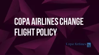 latest updates on copa airlines change policy