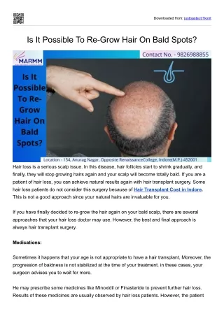 Is It Possible To Re-Grow Hair On Bald Spots (2)