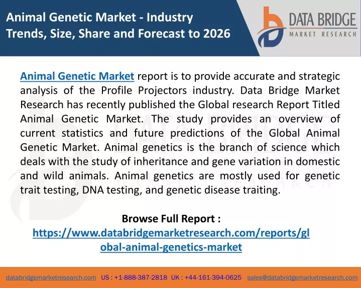 animal genetic market industry trends size share