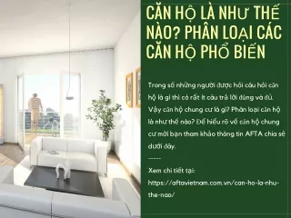 Căn hộ là như thế nào? Phân loại các căn hộ phổ biến