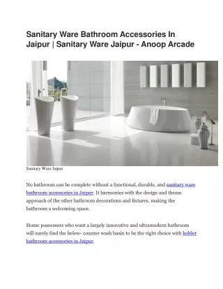 Best Sanitary Ware Jaipur | Sanitary Ware Bathroom Accessories In Jaipur