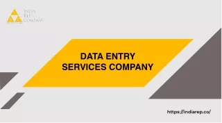 Best Data Entry Services Company in India - India Rep