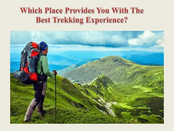Which Place Provides You With The Best Trekking Experience