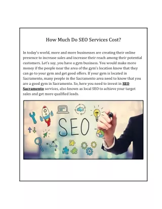 how much do seo services cost in today s world
