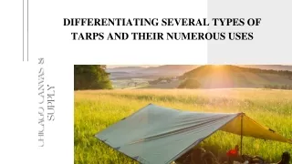 differentiating several types of tarps and their