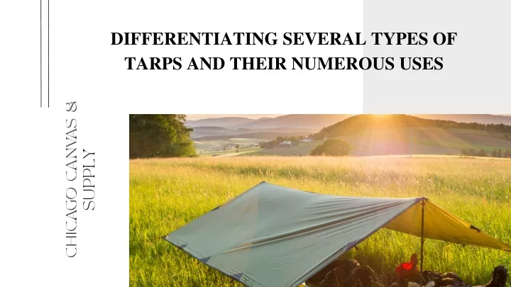 differentiating several types of tarps and their