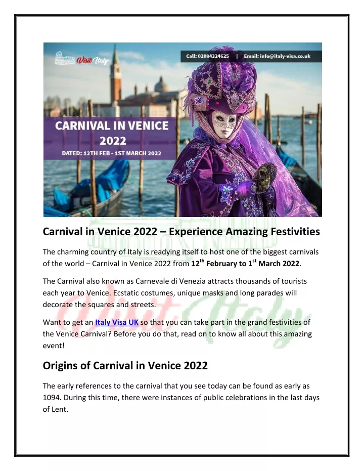 carnival in venice 2022 experience amazing