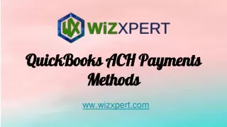 QuickBooks ACH Payments Methods