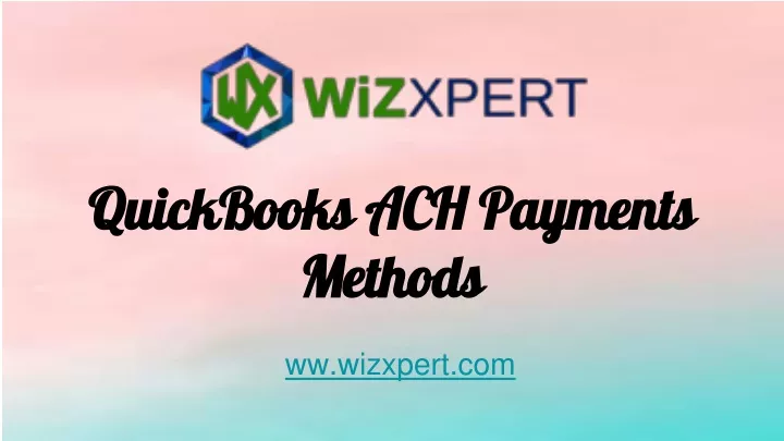 quickbooks ach payments methods
