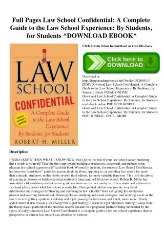Full Pages Law School Confidential A Complete Guide to the Law School Experience By Students  for Students ^DOWNLOAD EBO