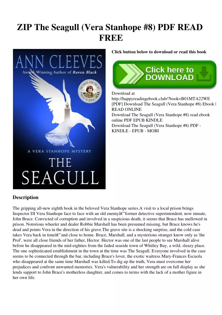 zip the seagull vera stanhope 8 pdf read free