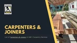 List of Carpenters & Joiners in UAE | Carpentry Services