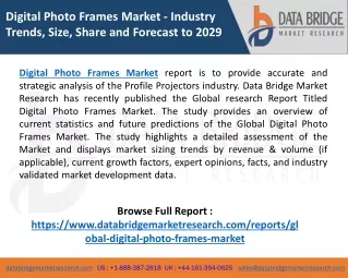 digital photo frames market industry trends size