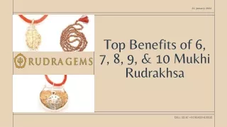 Top Benefits of 6, 7, 8, 9, & 10 Mukhi Rudrakhsa