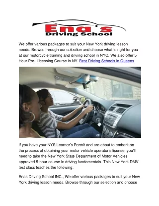 Best Drivers School Queens