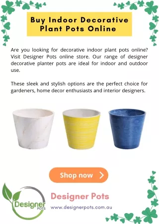 Buy Indoor Decorative Plant Pots Online
