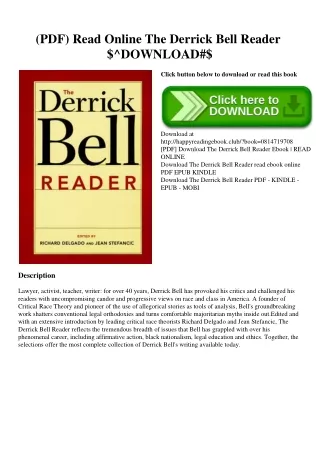 (PDF) Read Online The Derrick Bell Reader $^DOWNLOAD#$
