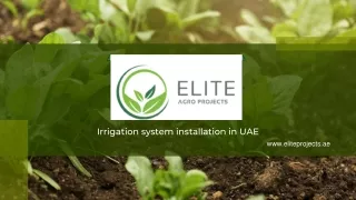 irrigation system installation in UAE