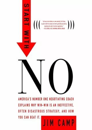 [Epub] Start with No: The Negotiating Tools That the Pros Don't Want You to Know Full