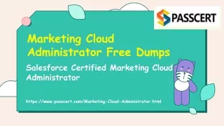 marketing cloud administrator free dumps