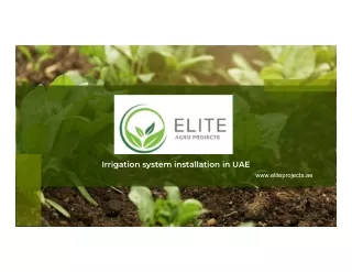 irrigation system installation in UAE