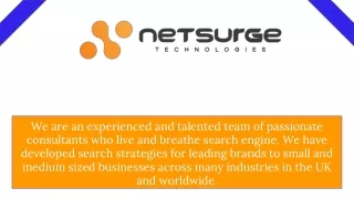we are an experienced and talented team
