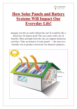 how solar panels and battery systems will impact