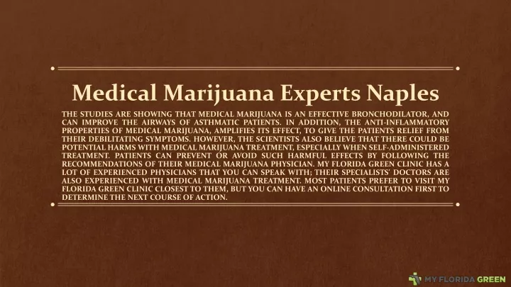 medical marijuana experts naples