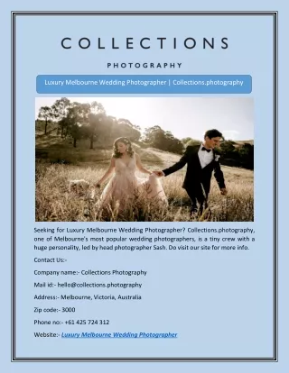 Luxury Melbourne Wedding Photographer | Collections.photography