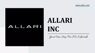 Your One-Stop For JD Edwards - Allari Inc
