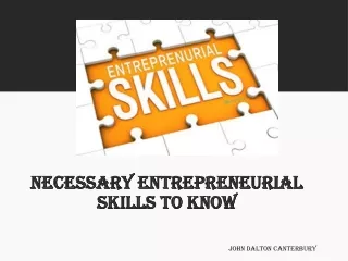 Necessary Entrepreneurial Skills to Know