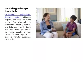 counselling psychologist license india