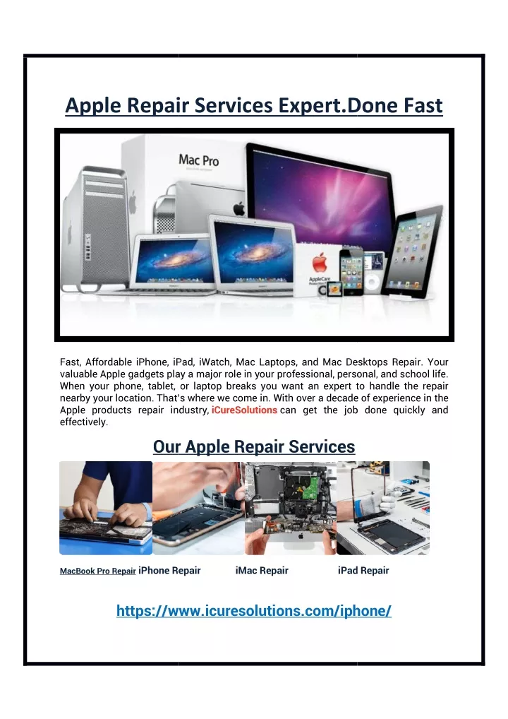 apple repair services expert done fast apple