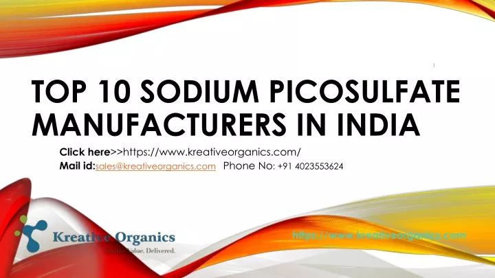 top 10 sodium picosulfate manufacturers in india
