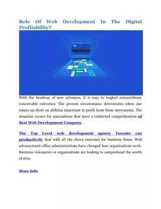 role of web development in the digital