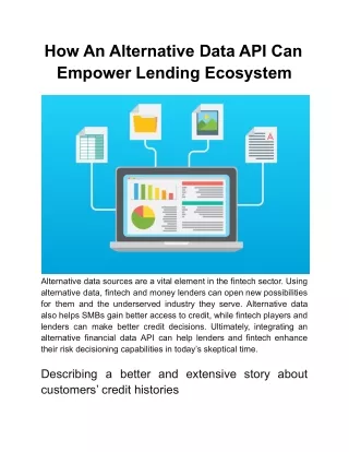 how an alternative data api can empower lending