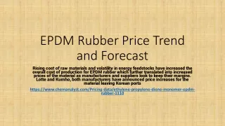 epdm rubber price trend and forecast