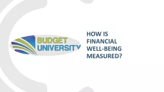 How Is Financial Well-Being Measured