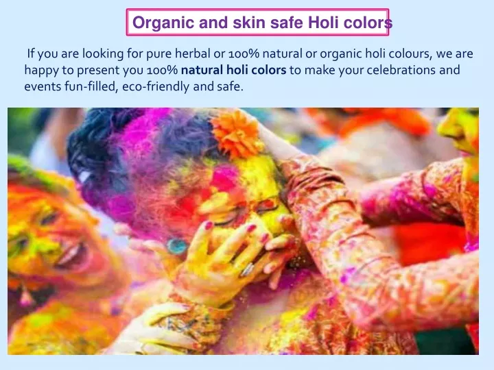 organic and skin safe holi colors