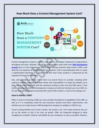 how much does a content management system cost
