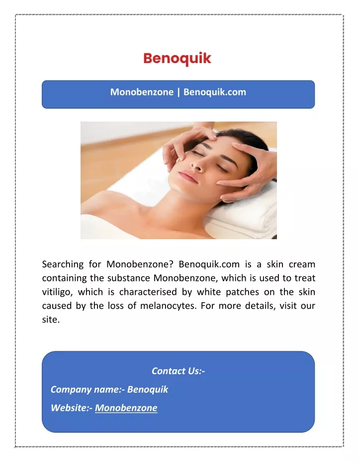 monobenzone benoquik com