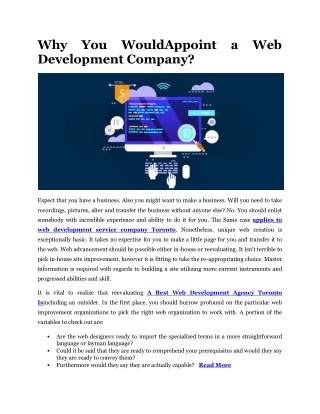 why you wouldappoint a web development company