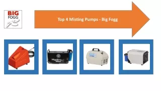 Top 4 misting pumps Ideas | Big Fogg