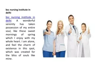 bsc nursing institute in delhi
