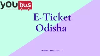 E-Ticket Odisha | Book Today