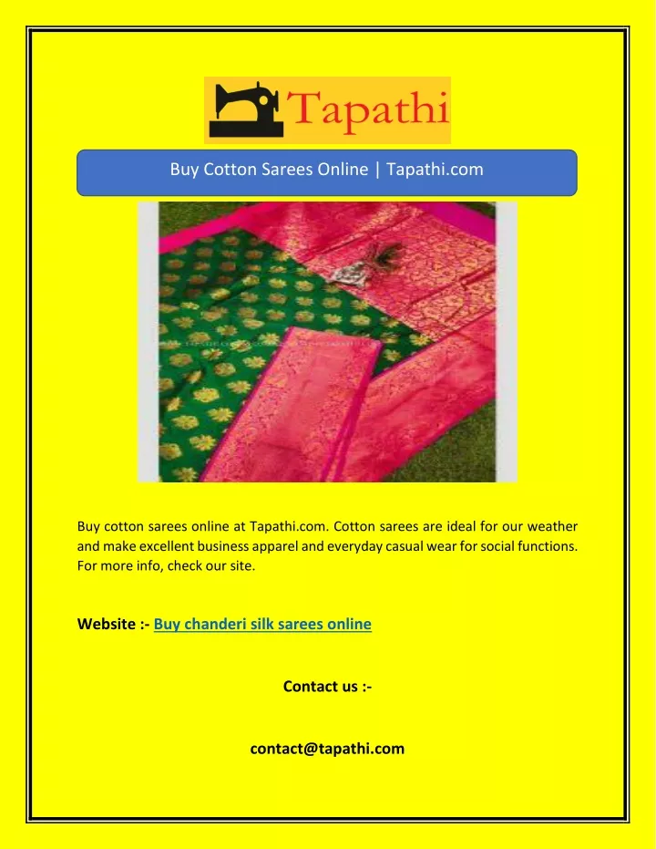 buy cotton sarees online tapathi com