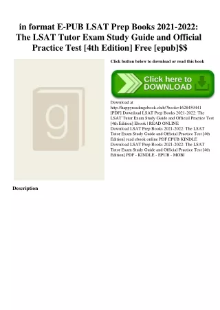 in format E-PUB LSAT Prep Books 2021-2022 The LSAT Tutor Exam Study Guide and Official Practice Test [4th Edition] Free