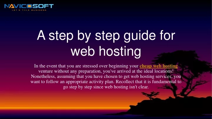 a step by step guide for web hosting