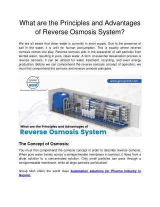 what are the principles and advantages of reverse